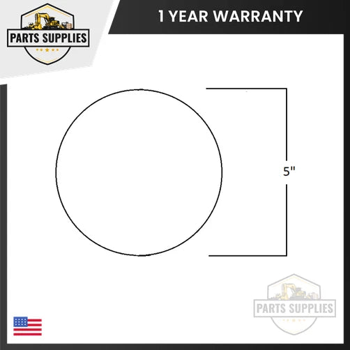 5" Oval Mirror for Forklifts with Free Mounting Bracket