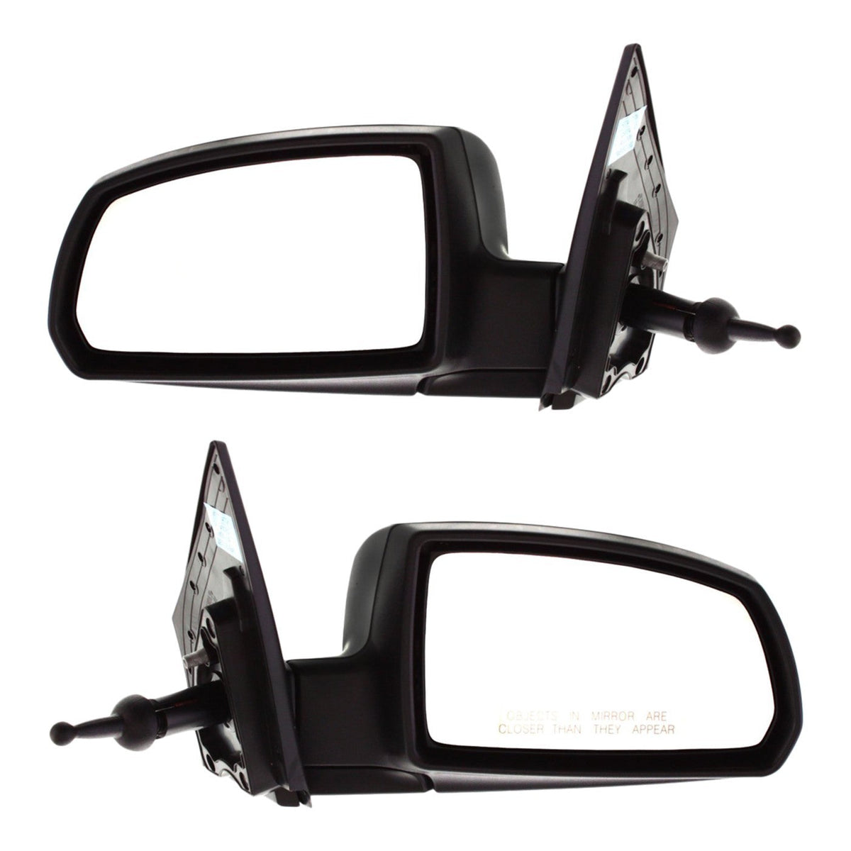 Set of 2 Manual Remote Mirrors for Kia Rio (2006–2009) Paintable