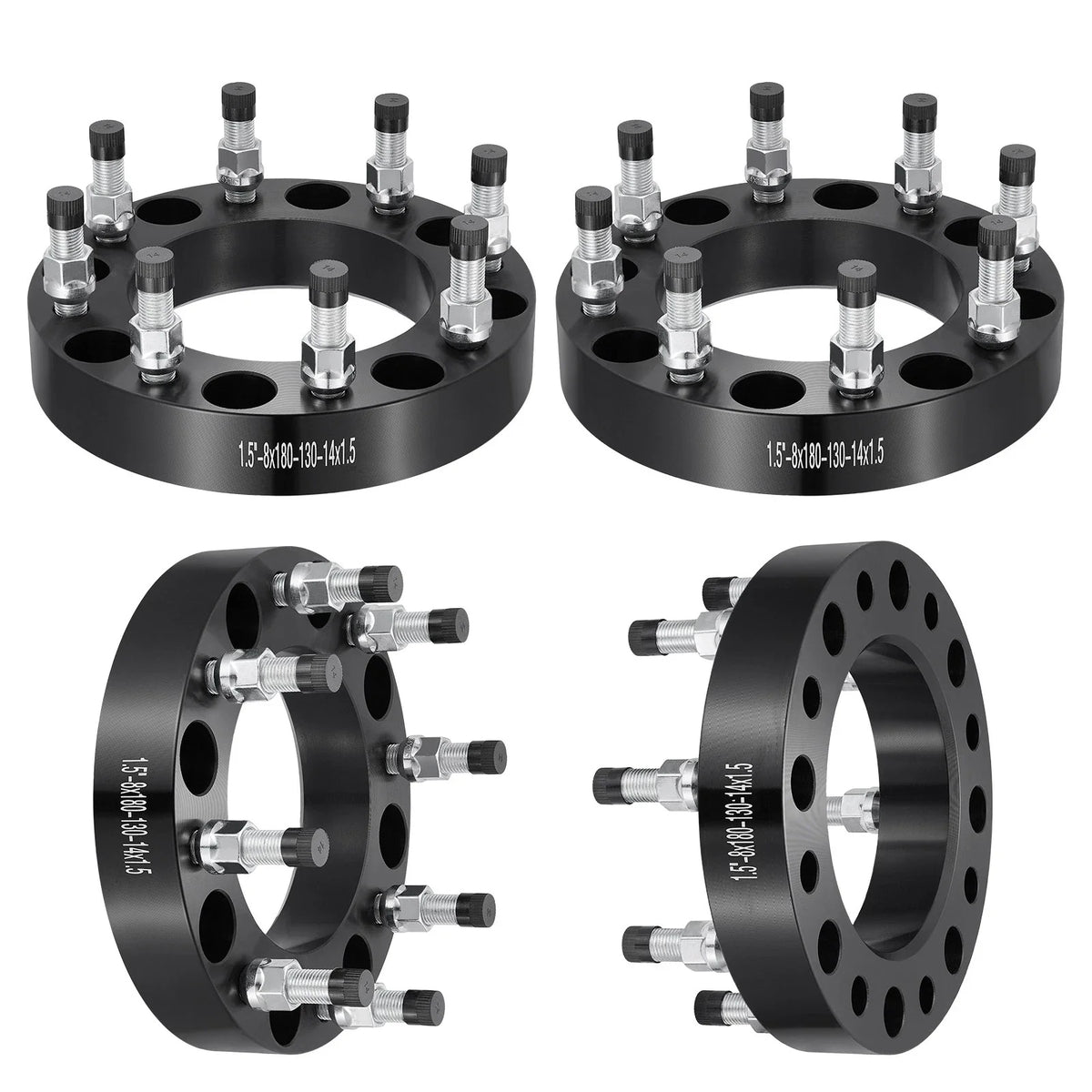 4pc 1.5 in 8x180 Wheel Spacers for GMC Sierra Chevy Silverado 2500 HD (2001–2010)