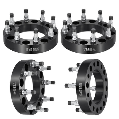 4pc 1.5 in 8x180 Wheel Spacers for GMC Sierra Chevy Silverado 2500 HD (2001–2010)