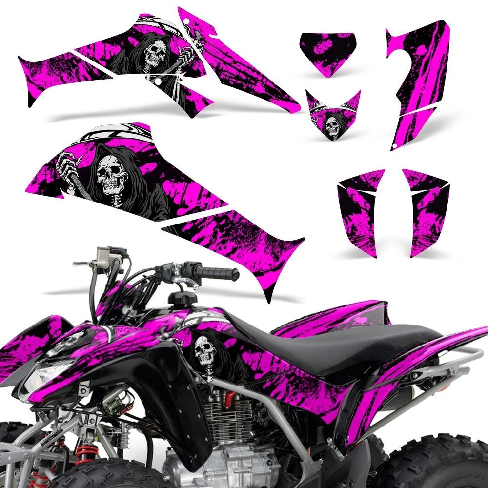 2X ATV Graphic Decals Sticker for Honda TRX250EX/X (2006–2024) Pink Reaper