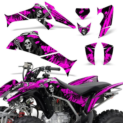 2X ATV Graphic Decals Sticker for Honda TRX250EX/X (2006–2024) Pink Reaper