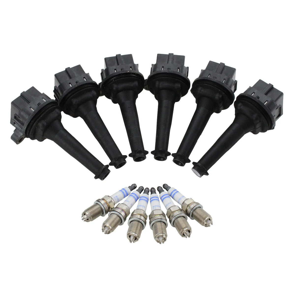 Set of 6 Ignition Coils & Platinum+4 Spark Plugs for BMW E46 E39, Toyota Camry, Jaguar XJ6