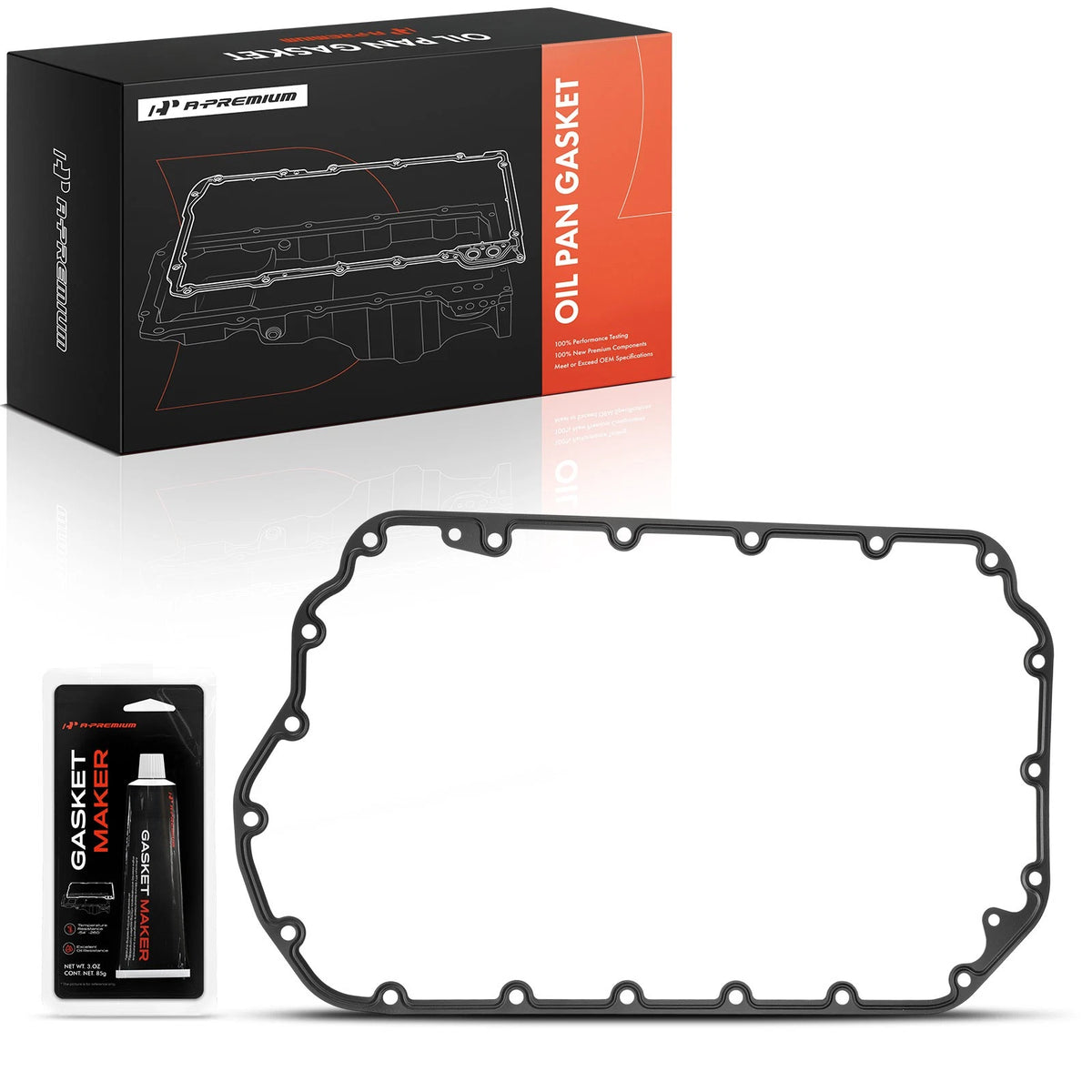 Set of 2 Oil Pan Gaskets for Volkswagen Audi A4 Quattro (1997–2001) 078103604AA, OS30779