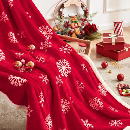 Red Sherpa Throw Blanket for Cozy Winter Comfort