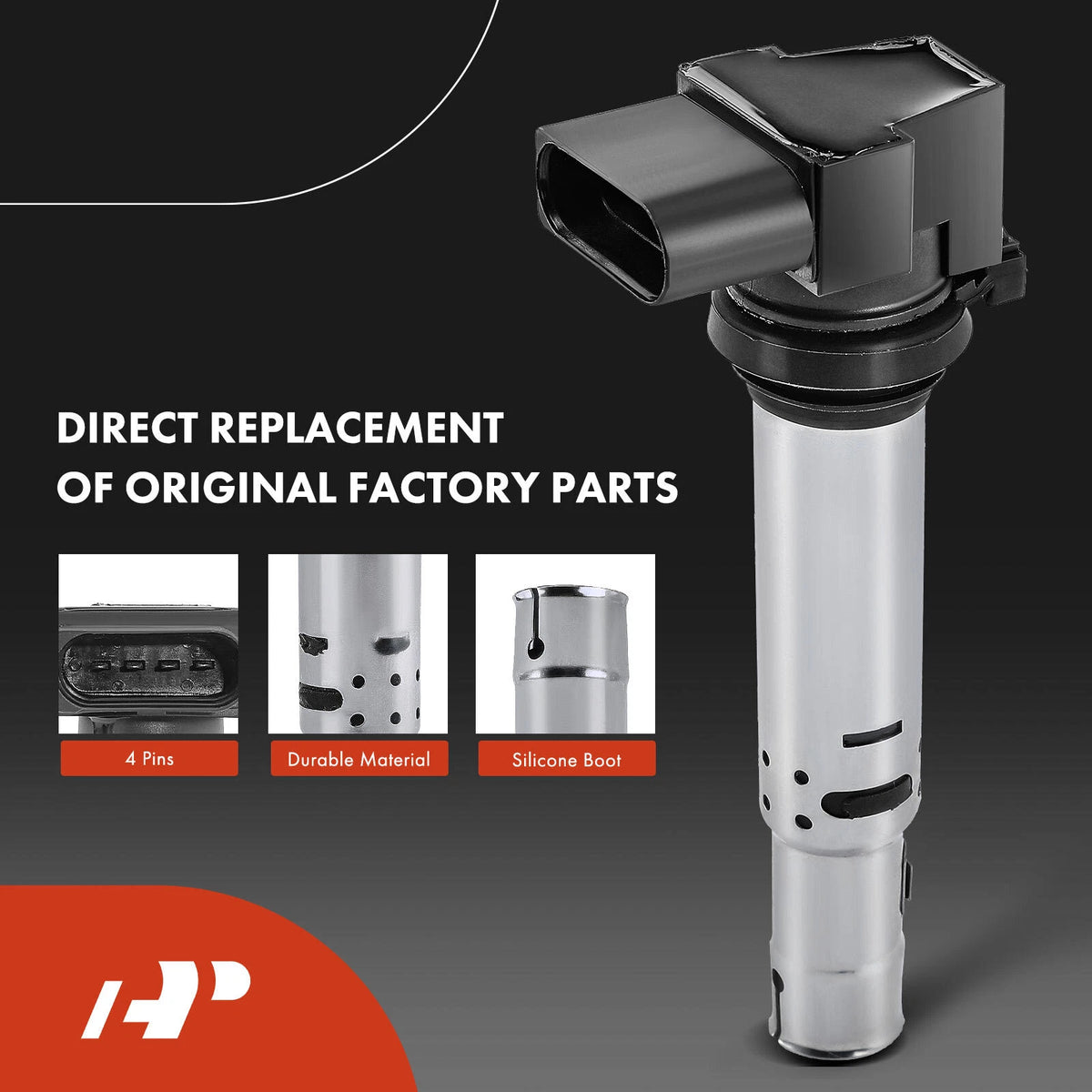 Set of 12 Ignition Coils & Iridium Spark Plugs for Audi A8 Quattro (2012–2016) - 07P905715, UF-662, UF662