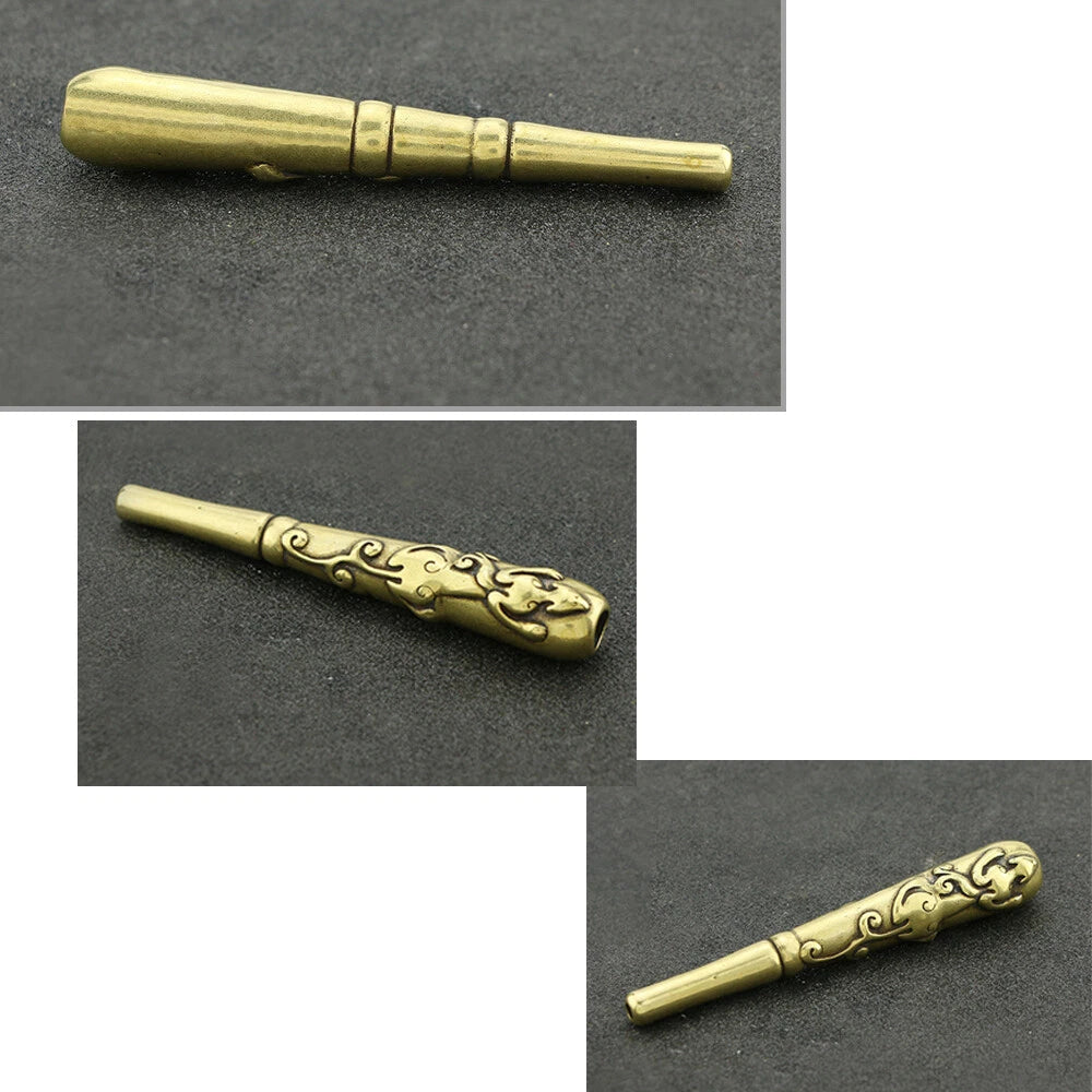 Brass Vintage Animal Pattern Pipe Cigarette Holder