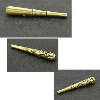 Brass Vintage Animal Pattern Pipe Cigarette Holder