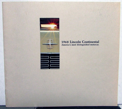 1968 Lincoln Continental Sales Brochure Features & Options Cutout Cover