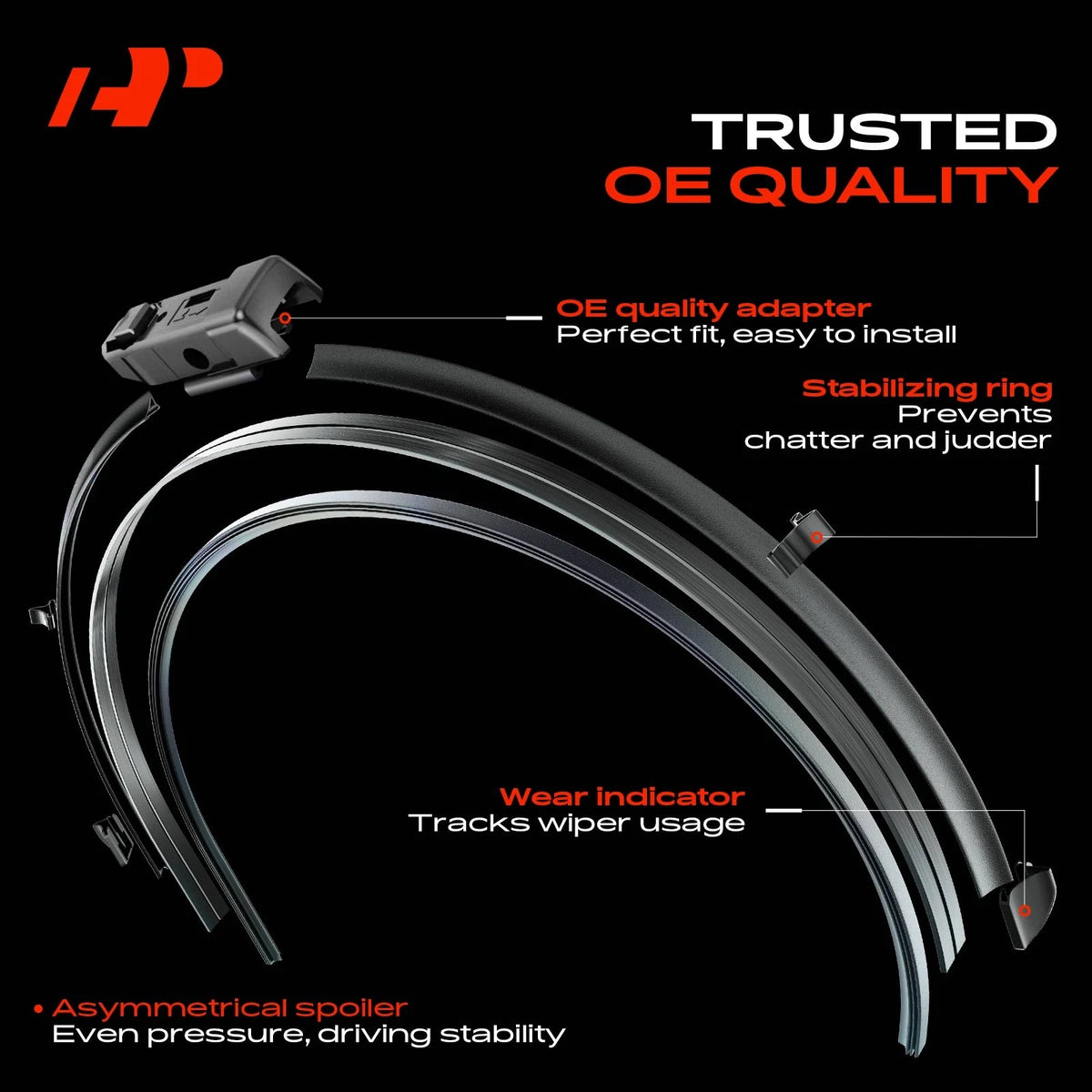 2X Front 24" & 19" Windshield Wiper Blades for Honda CR-V Civic