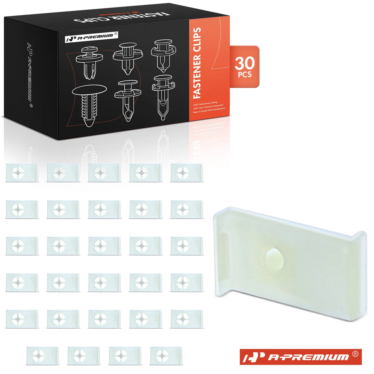 Set of 30 Nylon Window Moulding Screw Grommet Clips for Mazda (S08458502, GJ21-58-502A)