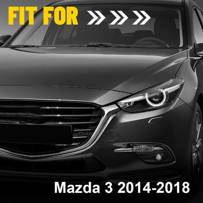 Set of 2 Rear Bumper Tow Hook Cover Caps for Mazda 3 (2014–2018)