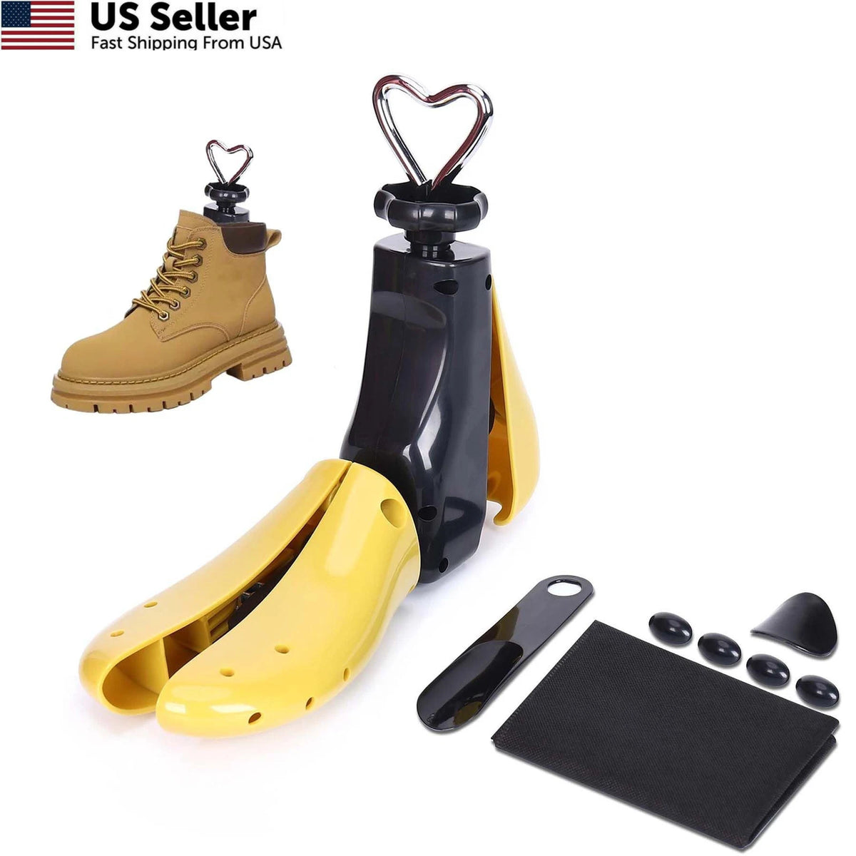 Shoe Stretchers for L (US Women 11-14, Men 10-14) - 1 Piece Yellow