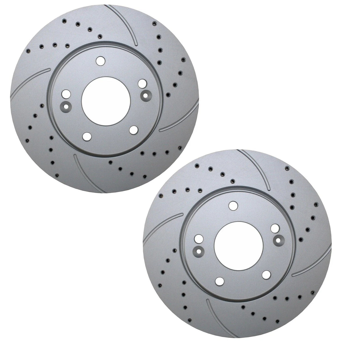 2X Front Drilled Coated 280mm Brake Rotors for Hyundai Kia
