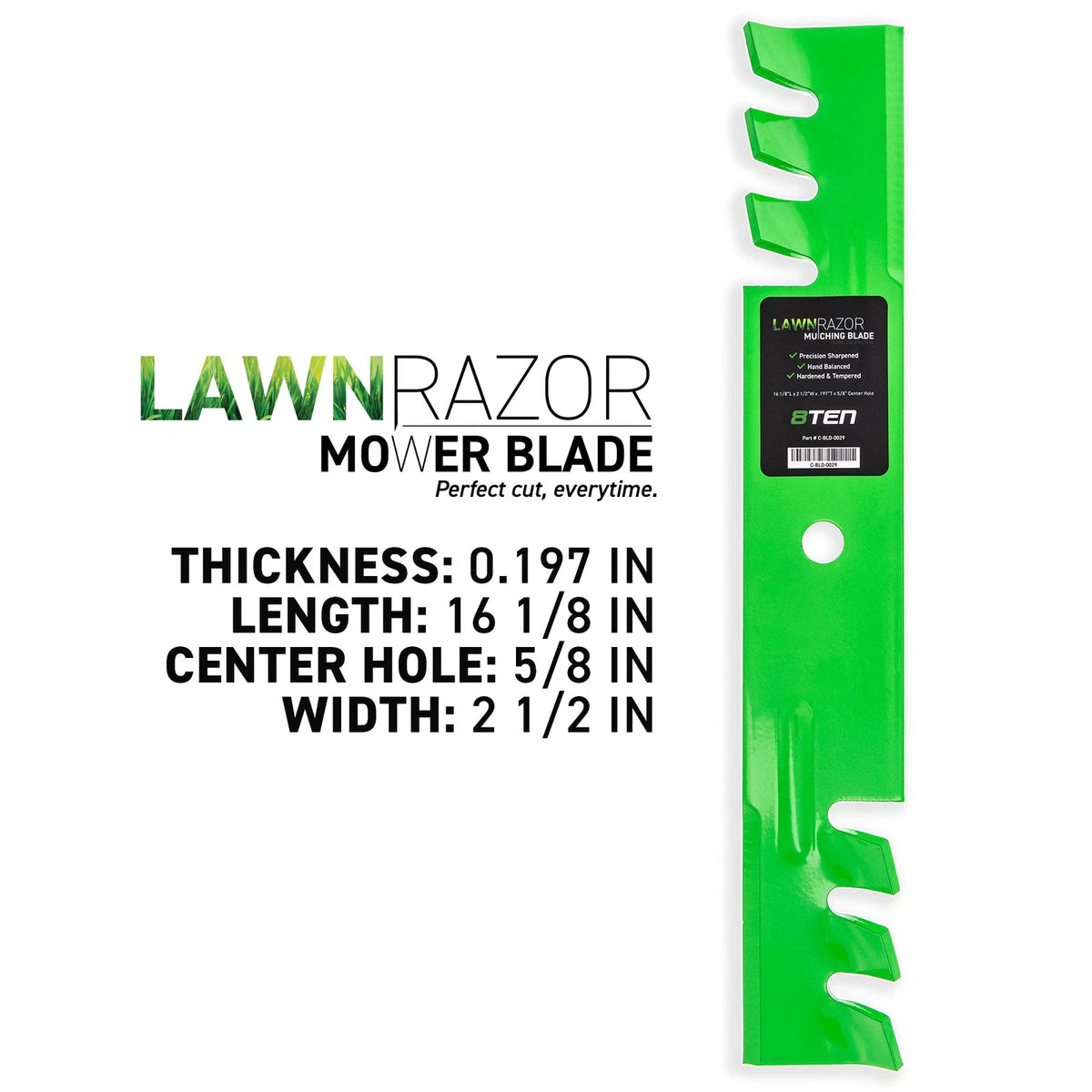6 Pack LawnRAZOR Blade for Gravely ZT HD 48 (Known: 04919100, 04920600)