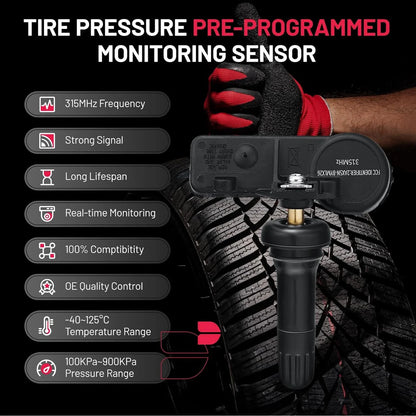 Programmed TPMS Tire Pressure Monitoring Sensor for Chevy GMC Cadillac (8) (2010–2022)