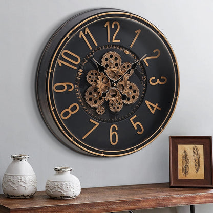 20-Inch Antique Bronze Wall Clock for Home Decor