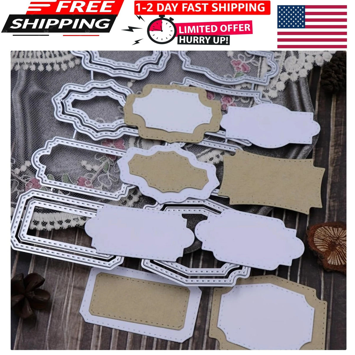 Metal Cutting Dies for Scrapbooking Card Making (6.2x5.1 in)