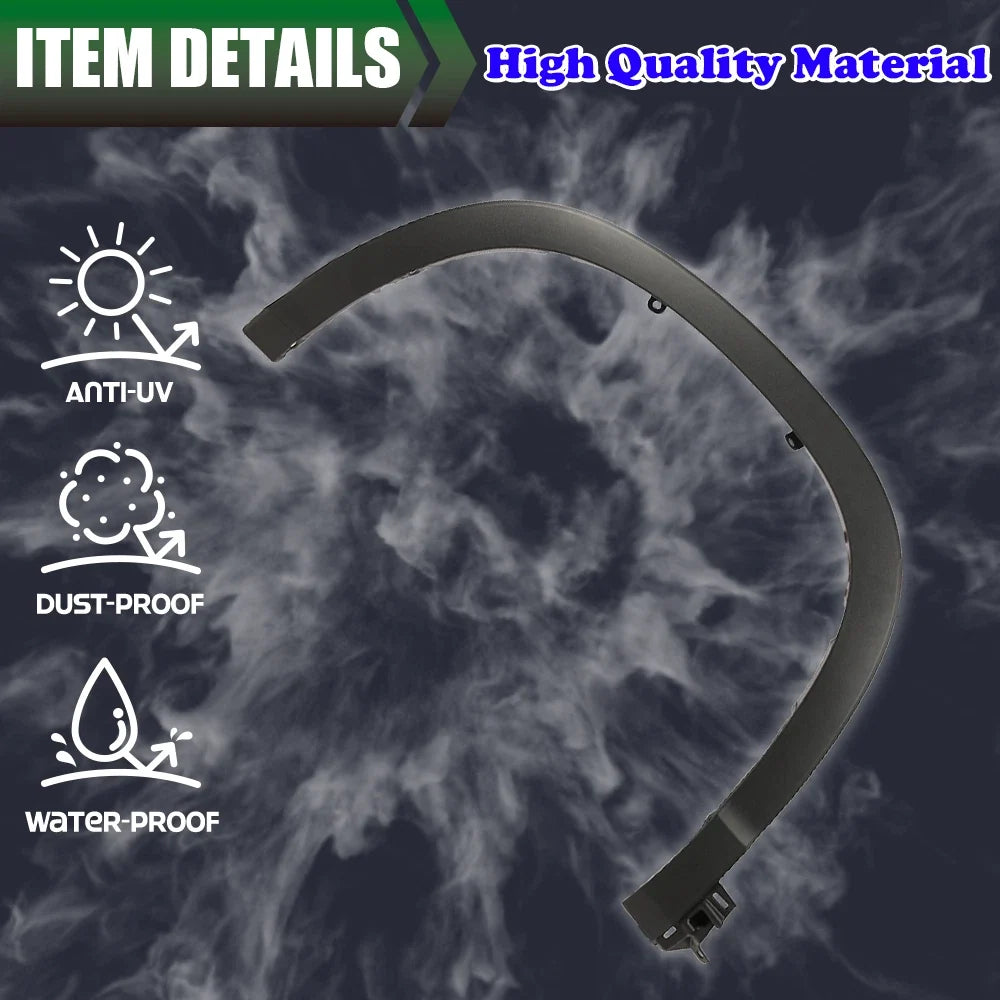 Set of 2 Front Fender Flares Molding Trim for Toyota Highlander (2014–2019)