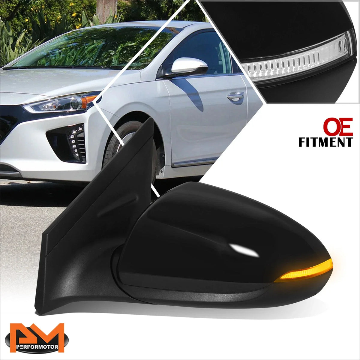OE Style Power Blind Spot Turn Signal Side View Door Mirror for Ioniq (2018–2021)