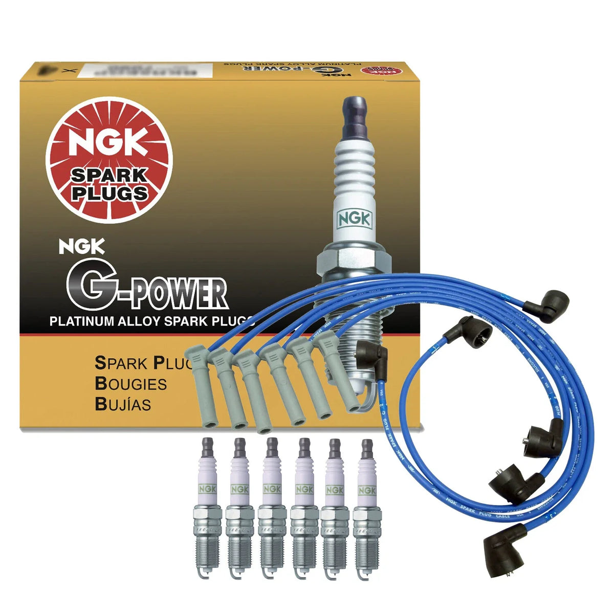 NGK 6 G-Power Platinum Spark Plugs Kit for Ford Mercury 4.0 V6 (2000–2005)