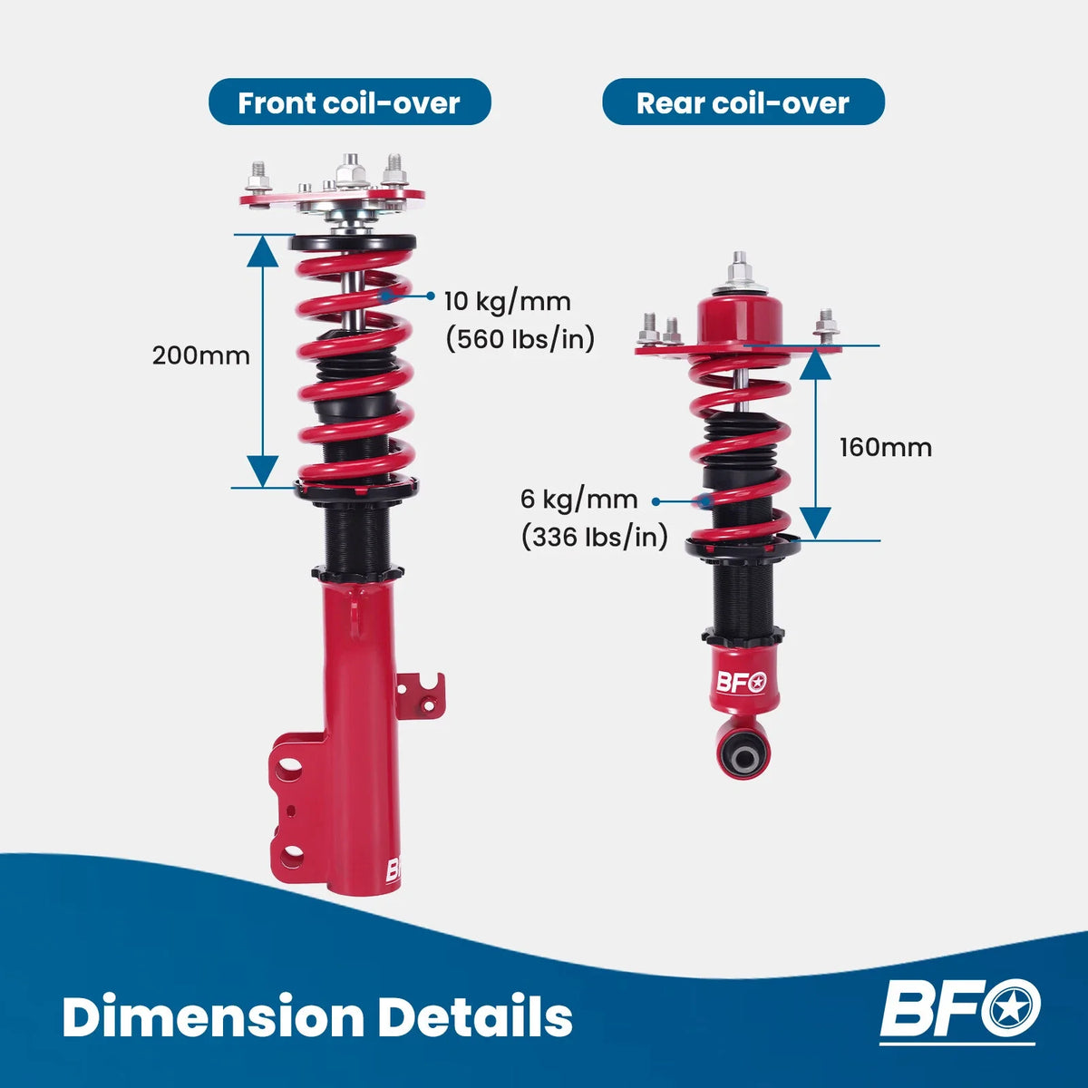 BFO Coilovers Suspension Lowering Kit for Scion tC (2005–2010)