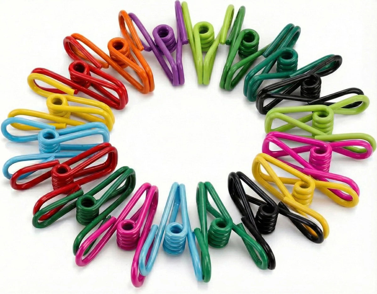 18 Pack of 2 Inch PVC-Coated Utility Clips