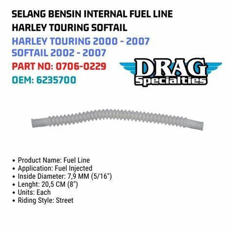 Internal Fuel Line for Harley Softail Electra Glide FLHT/Road King FLHR (1990–2000) 0706-0229