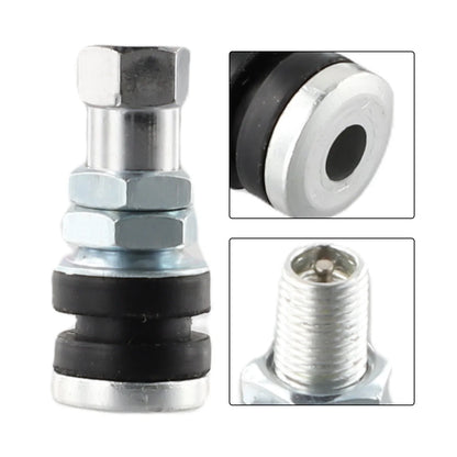 Set of 2 Tubeless Vacuum Tire Valve Stems for Car (Universal Fit)