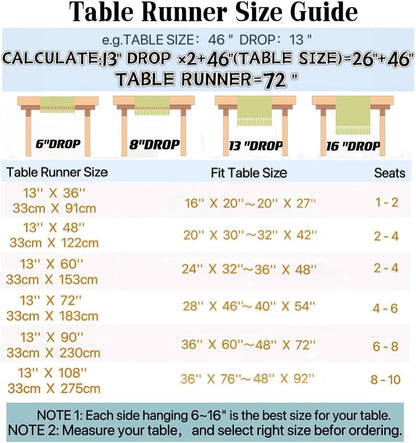 Table Runner for Farmhouse Style (72 inches Long)
