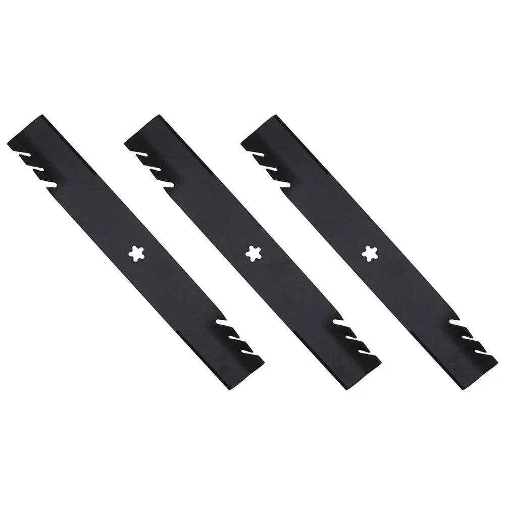 3X Toothed Mower Blades for Poulan (Replaces 134149)