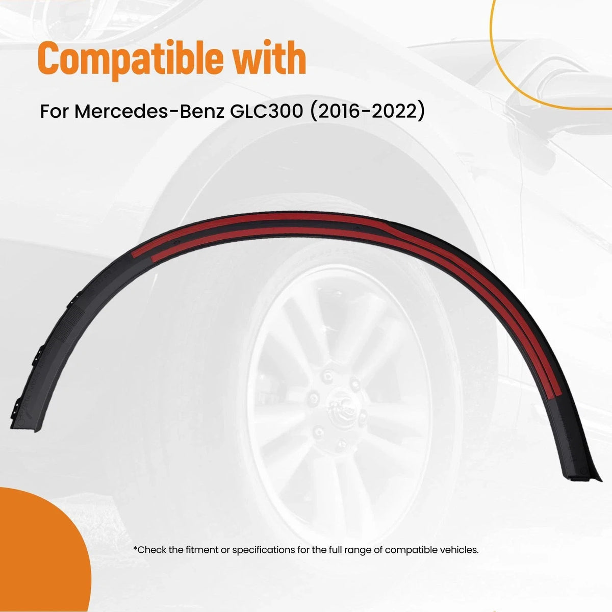 Fender Flare Molding for Mercedes-Benz GLC300 (2016–2022) Rear Left 2538850722