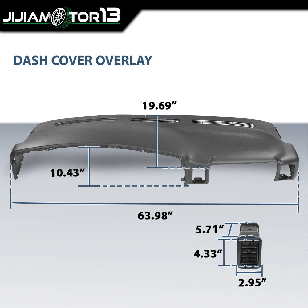 Dash Cap Board for Chevy Silverado (1999–2006) JIJIA053101 Dark Gray