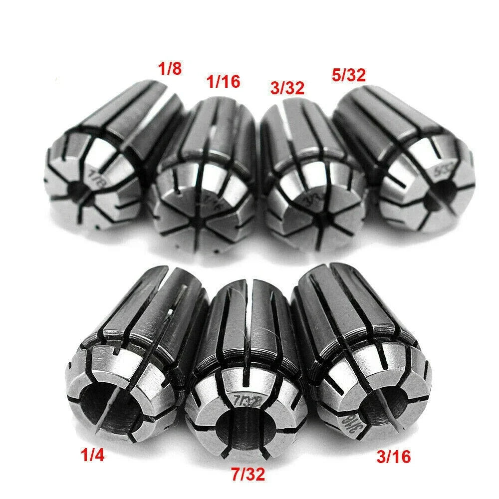 7PC Spring Collet Kit for CNC Milling Lathe Engraving Machine