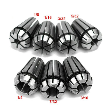 7PC Spring Collet Kit for CNC Milling Lathe Engraving Machine