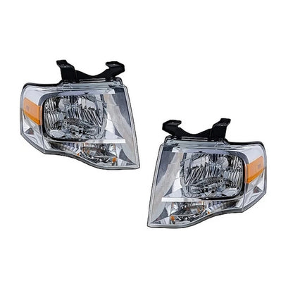 Set of 2 Headlight Assembly for Ford Expedition (2007–2014) LLX-PAIR-FO2502226V-CL360A70, FO2502226