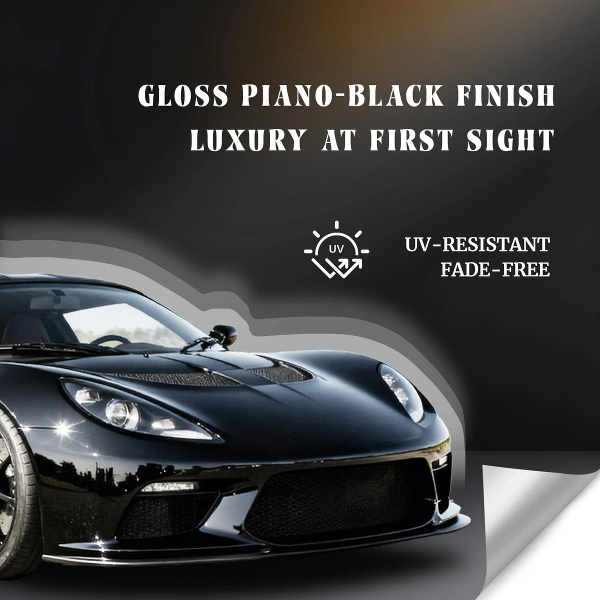 12 IN x 5FT Ultra Gloss Black Vinyl Wrap for Cars (2026)