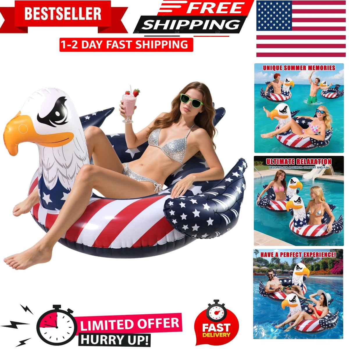 Inflatable Eagle Pool Float for Summer Fun (2023)