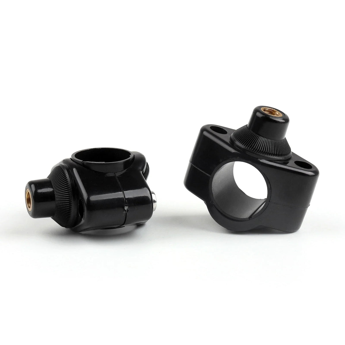 Set of 2 Windshield Mounting Hardware Handlebar Clamps 1" 25mm & 1 1/8" 28mm