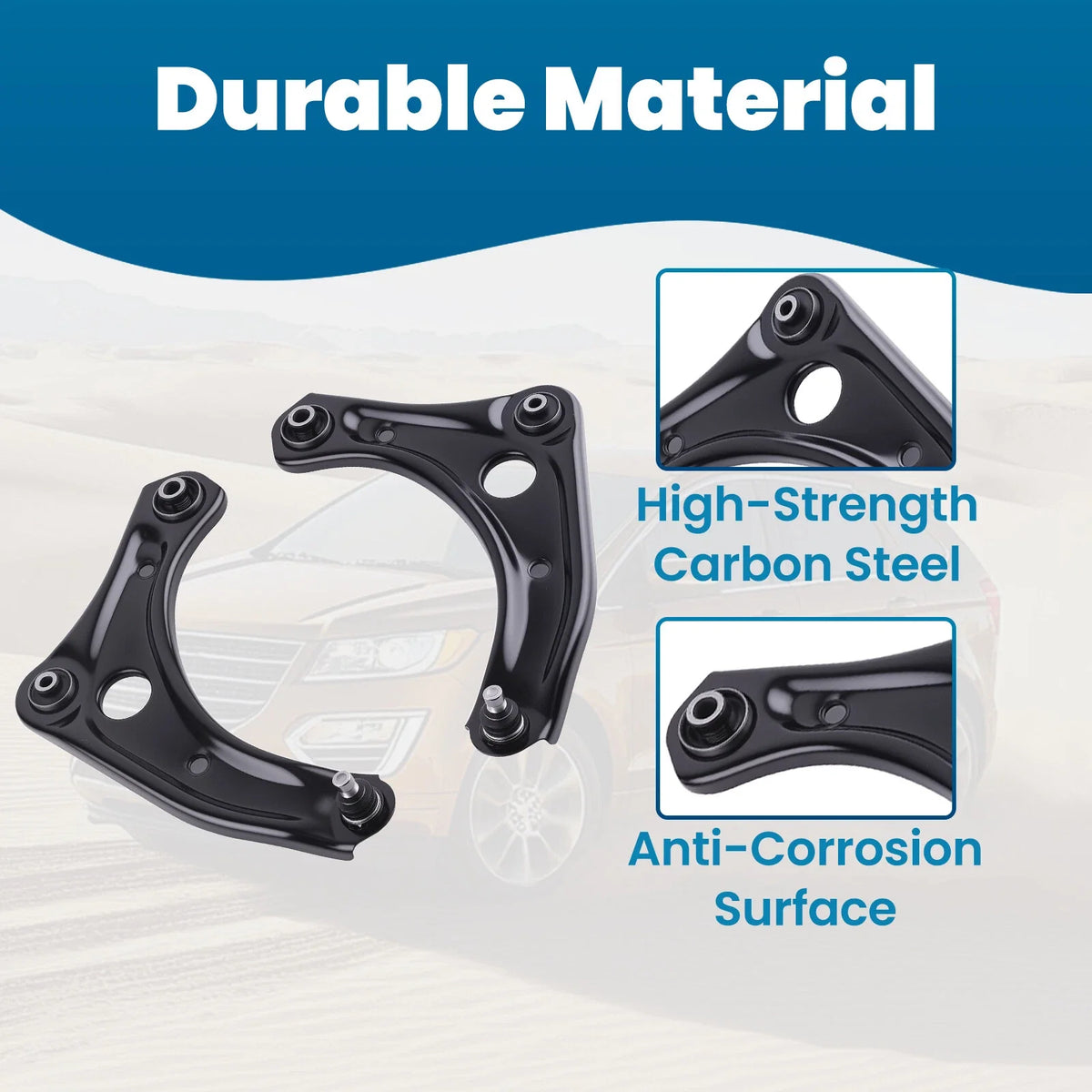 Set of 4 Front Lower Control Arms w/ Ball Joint for Nissan Versa (2007–2019)