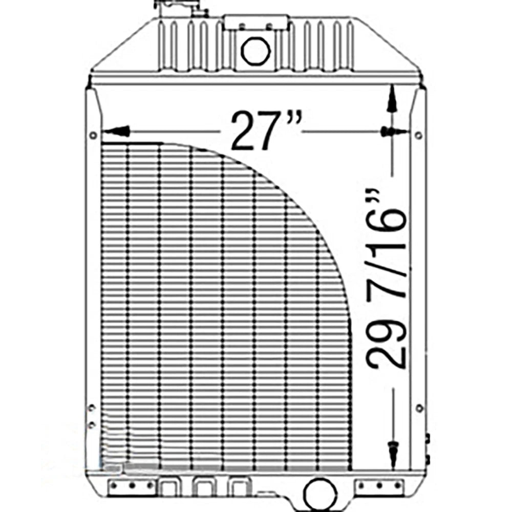 Radiator for John Deere Cotton Picker (29 1/2 x 25 7/8 x 3 1/4)