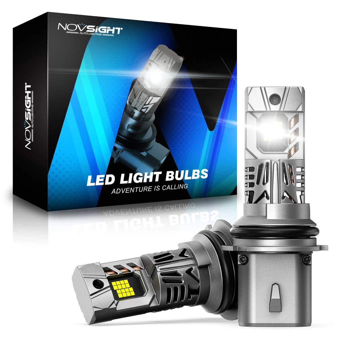 2X LED Headlight Bulbs for NOVSIGHT 9007 HB5 (20000LM 6500K)