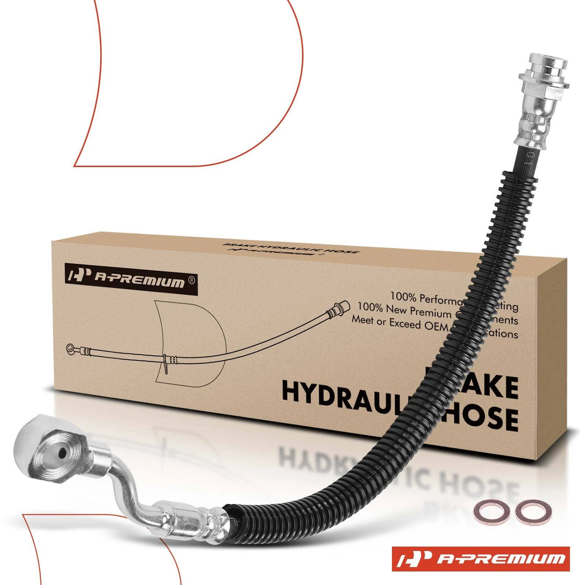 Rear Left Brake Hydraulic Hose for Chevrolet Silverado 3500 (2001–2007) 10394609, 15884701, 2204344