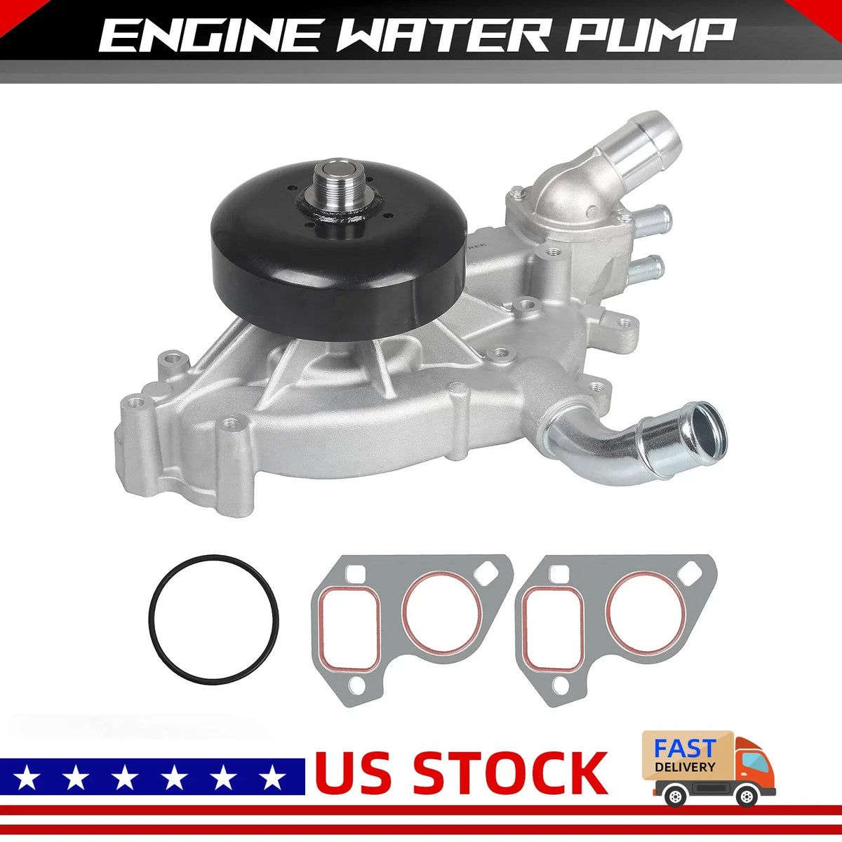 Engine Water Pump w/ Thermostat for Chevy GMC Silverado Sierra (2007–2014)