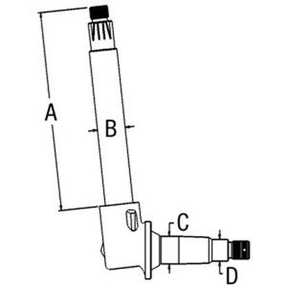 Spindle for White/Oliver/Minneapolis Moline 1655 1750 1755 1850 1855