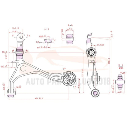 Set of 14 Control Arms, Tie Rods, Sway Bars, Ball Joints for Acura TSX (2004–2014)