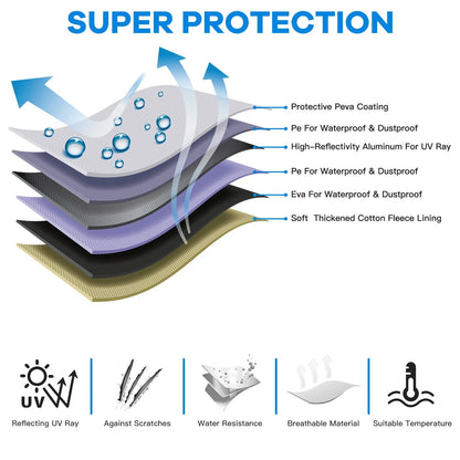 Truck Car Cover for Universal Fit (210") - Waterproof, Scratch-Proof, UV Protection