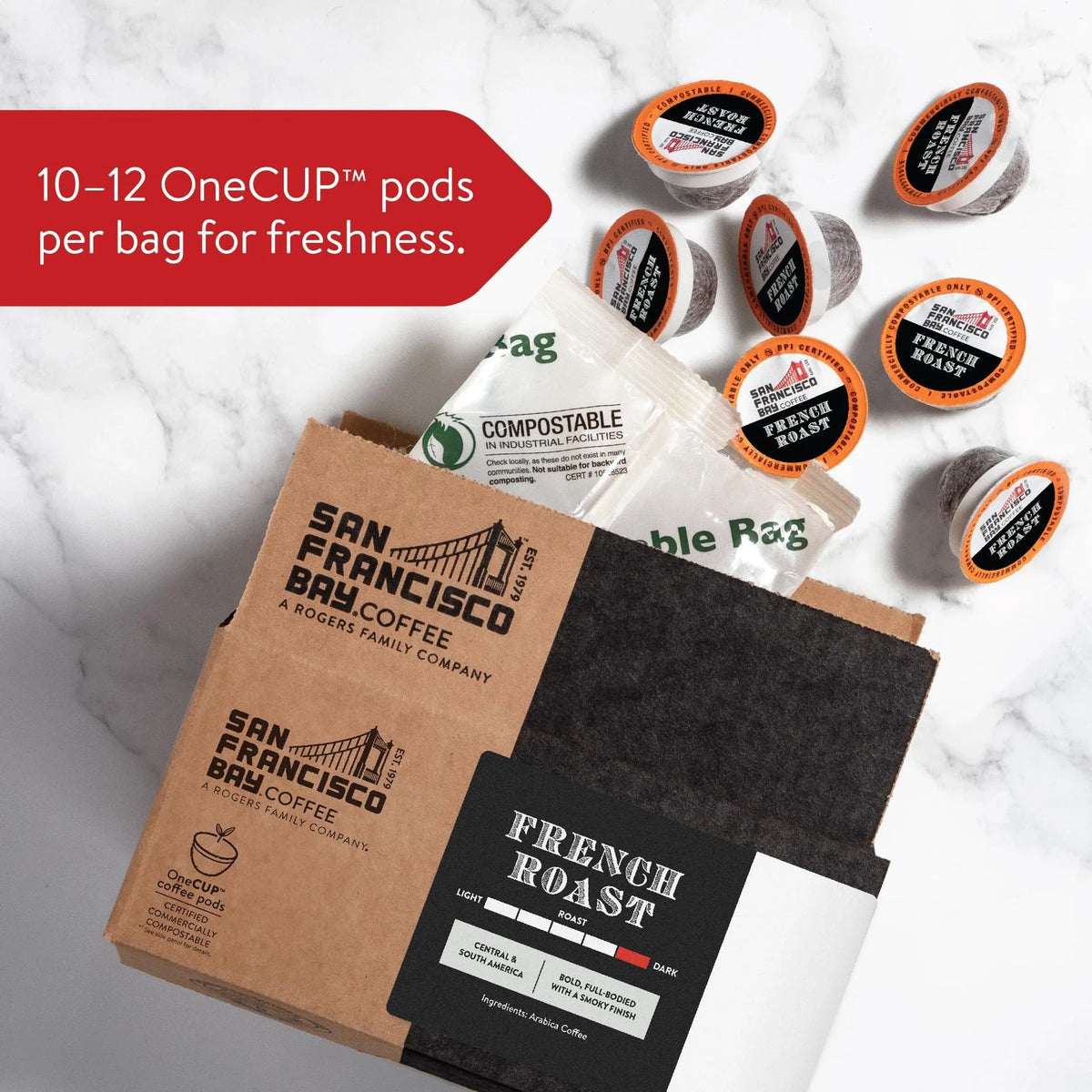 80 ct Dark Roast Single Serve Coffee for San Francisco Bay