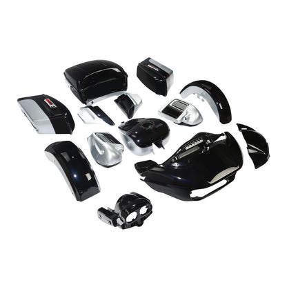 Fairings Body Kit for Harley Road Glide (2015–2023) Midnight Blue Barracuda Silver