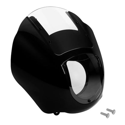 Clear Vivid Black Quarter Fairing for Harley Sportster (1988–Present), Dyna (1995–2005)